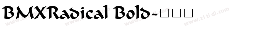 BMXRadical Bold字体转换